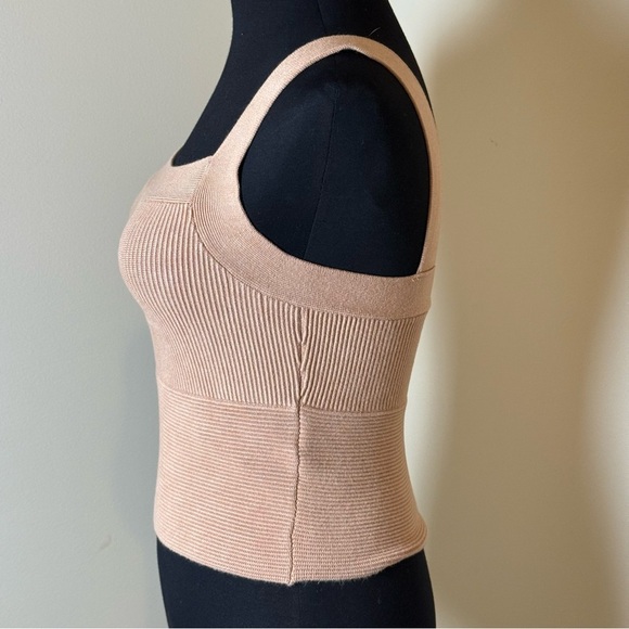 Abercrombie Ottoman Square Neck Knit Tank Tan M - Picture 2 of 6